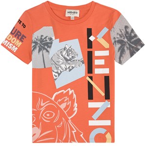 Kenzo Red Graphic Short Sleeved T-Shirt 3 år