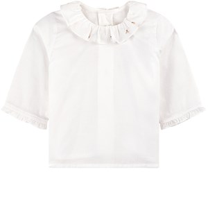 Bonpoint Blus Vit 6 mån