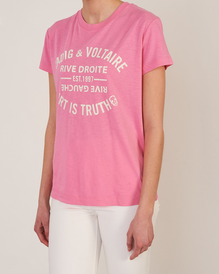 Zadig & Voltaire T-shirt Walk Blason Rosa XS