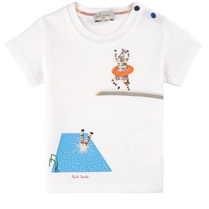 Paul Smith Junior Diving Graphic T-shirt Vit 3 mån