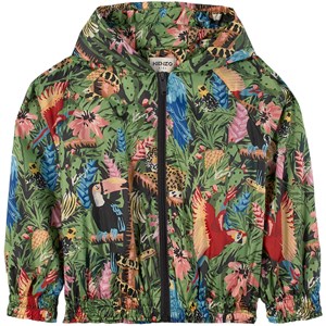 Kenzo Grey and Green Pattern Windbreaker 5 år