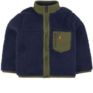 Ralph Lauren Faux Fur Jacka Marinblå 2 år