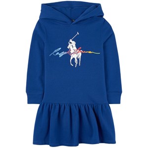 Ralph Lauren Navy Polo Player Hooded Dress 10-12 år