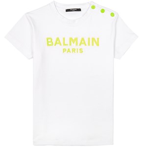 Balmain Logo T-shirt Vit 10 år
