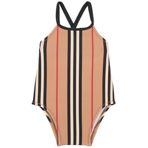 Burberry Icon Stripe Baddräkt Beige 24 mån