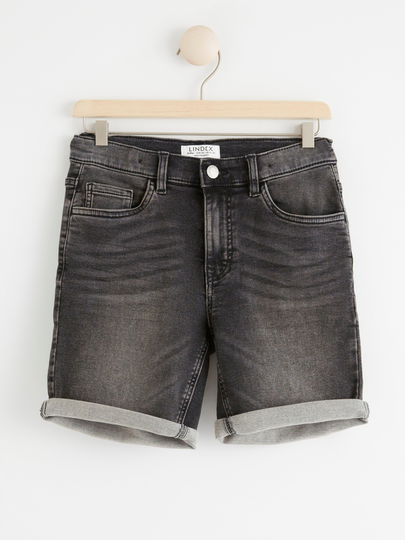 STAFFAN Raka jeansshorts med normalhög midja