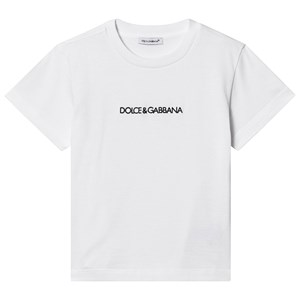 Dolce & Gabbana Broderad Logo T-Shirt Vit 2 years