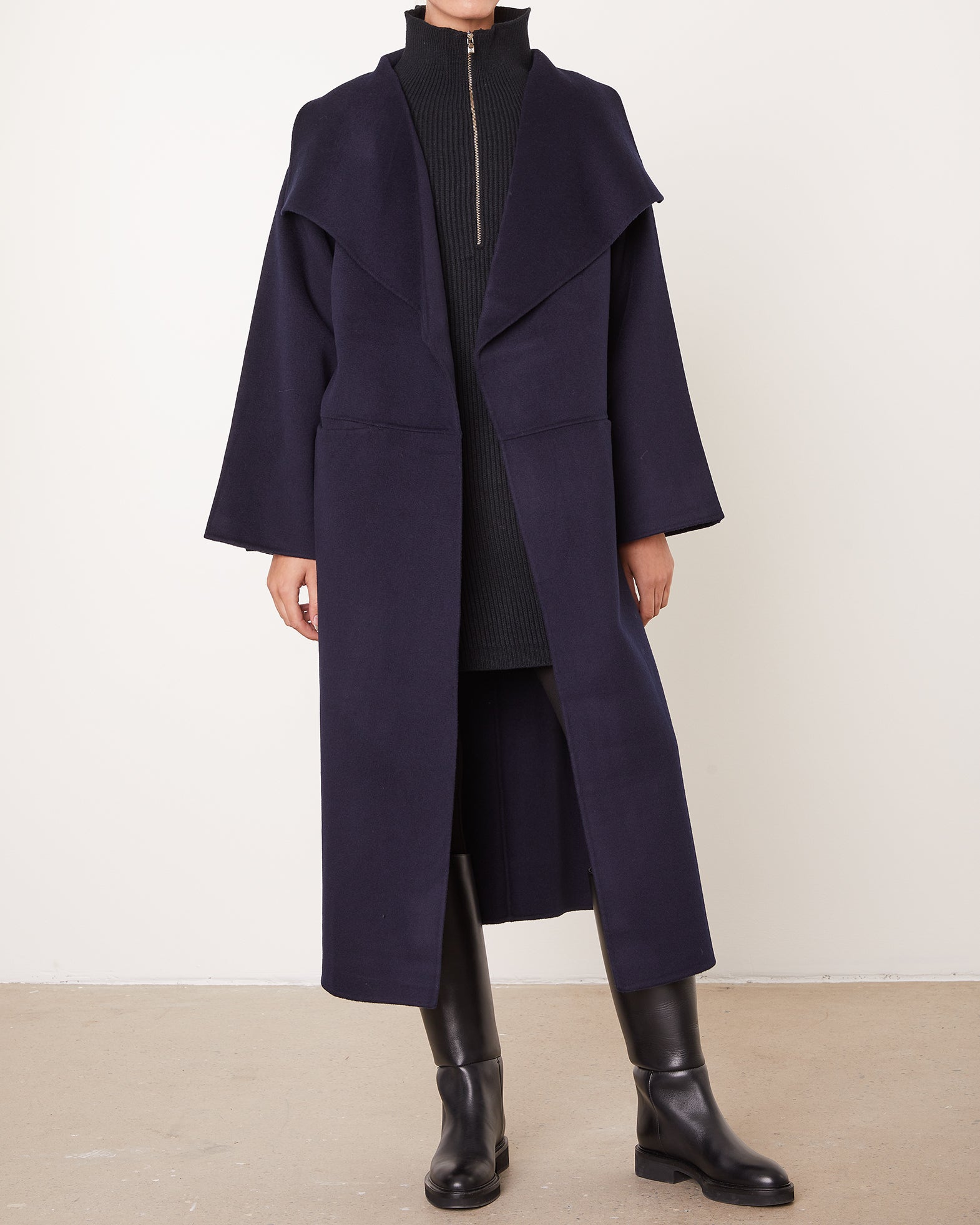 Totême Kappa Signature Wool Cashmere XXS Navy 000