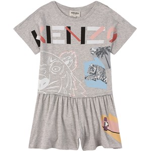 Kenzo Grey Pattern T-Shirt and Shorts Set 4 år