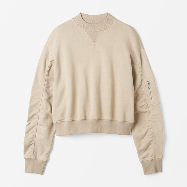 Sweatshirt med rynkade ärmar MEMBER