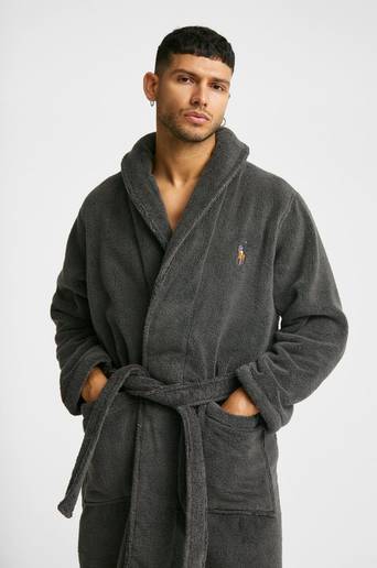 Polo Ralph Lauren Morgonrock Shawl Sleep Robe Grå