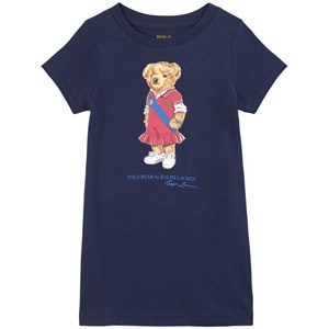 Ralph Lauren Preppy Bear Print Klänning Marinblå 2 år