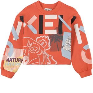 Kenzo Logo Tröja Korallröd 4 år