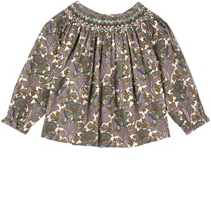 Bonpoint Smockee Griotte Blus Lila 6 mån