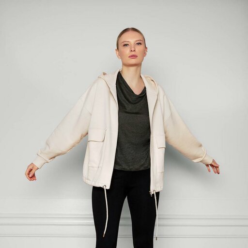 Robin Sweat Jacket White Sand