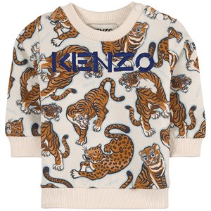 Kenzo Tiger Print Tröja Gräddvit 6 mån