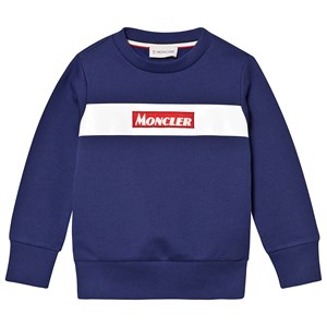 Moncler Logo Tröja Marinblå 12 years