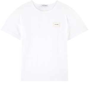 Dolce & Gabbana Plaque Logo T-Shirt Vit 2 years