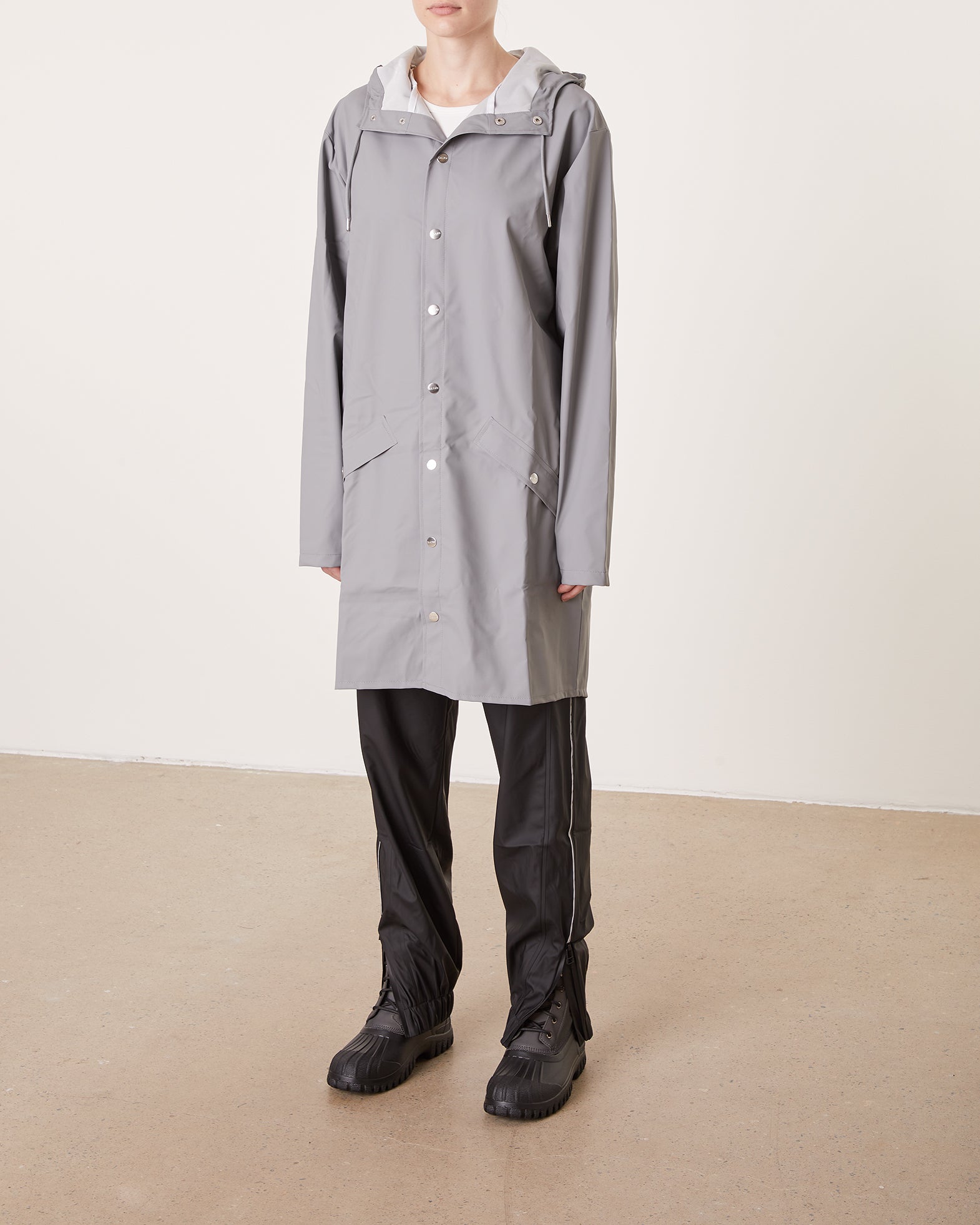 Rains Regnjacka Long Jacket XS-S Grå 007