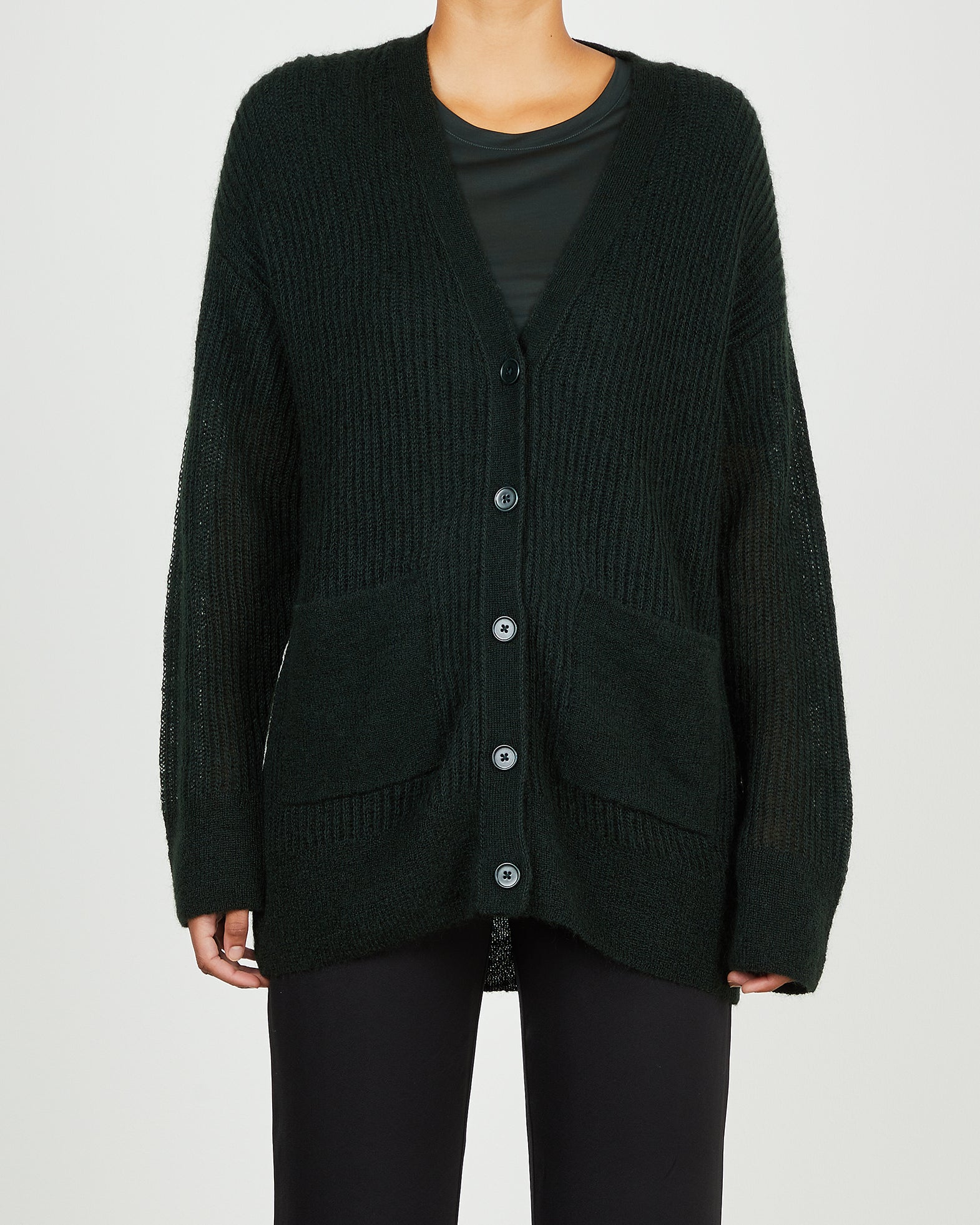 Filippa K Kofta Savannah Mohair S Mörkgrå 002