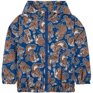 Kenzo Blue Graphic Hooded Windbreaker 3 år