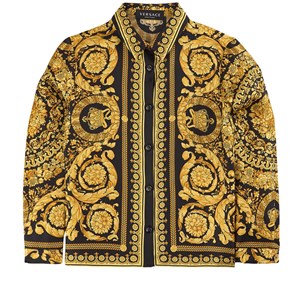 Versace Baroque Silk Skjorta Svart 8 år