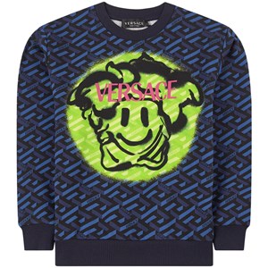 Versace La Greca Medusa Sweatshirt Marinblå 10 år