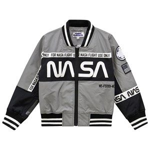 Fabric Flavours NASA Reflekterande Bomber Jacka Grå 6-7 år