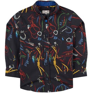 Paul Smith Junior Rope Print Mini Me Skjorta Marinblå 3 år