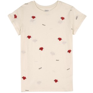 Ralph Lauren Heart Print T-shirt Vit 14-16 years