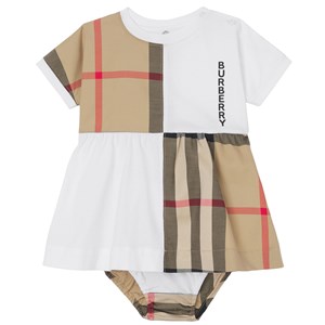 Burberry Elena Checked Klänningset Vitt 6 mån