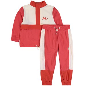 Kuling Kuling x Maja Colorblock Träningsställ Candy Pink/Bright Red 86/92 cm