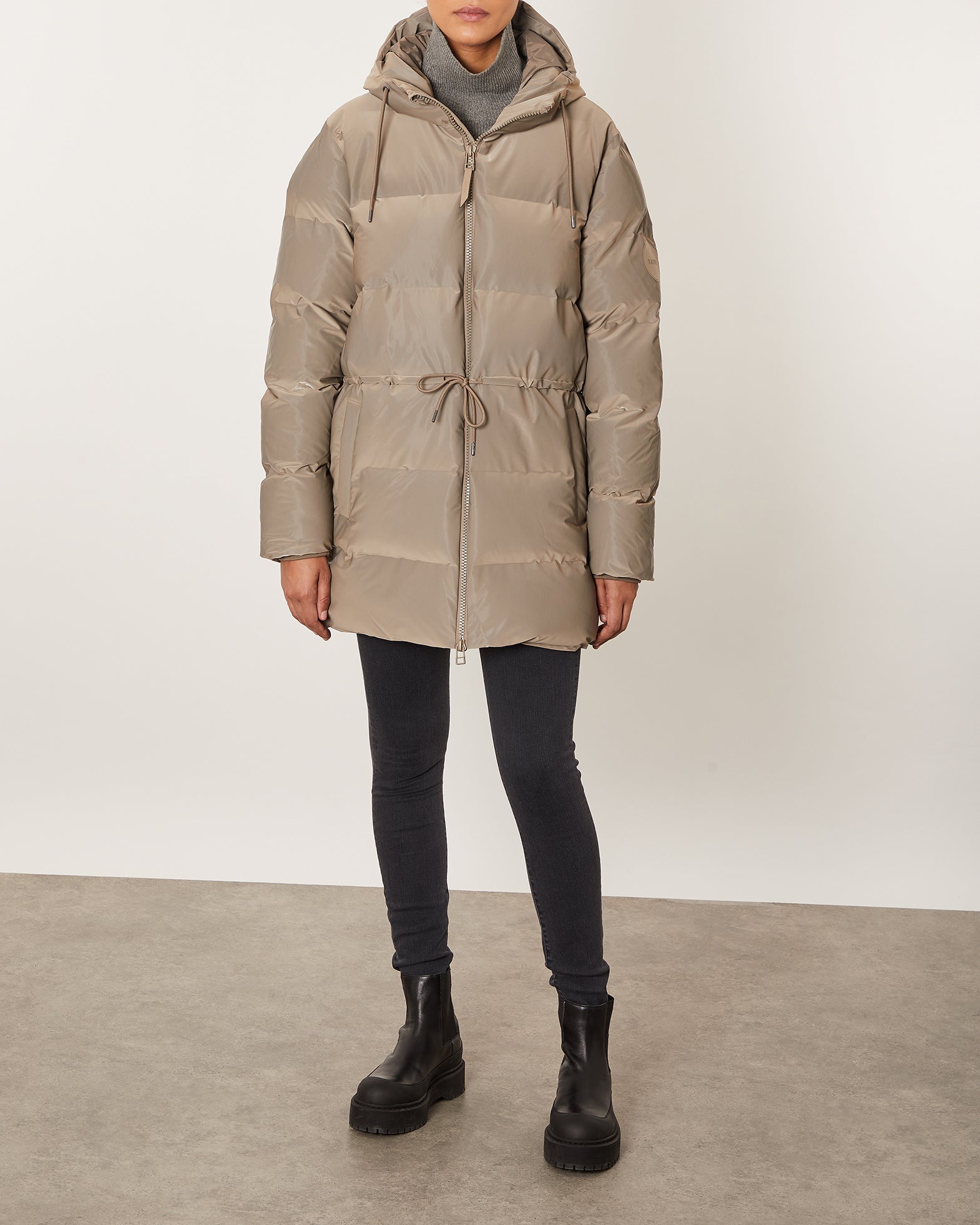 Rains Jacka Puffer W M-L Taupe 008