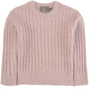 Creamie Fluffy Stickad Tröja Violet Ice 110/116 cm