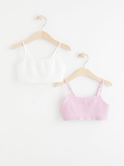 2-pack seamless ribbade korta toppar