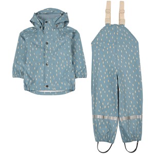 Kuling San Marino Recycled Regnställ Blue Dots 74/80 cm