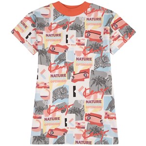 Kenzo Red Graphic Pattern Dress 3 år