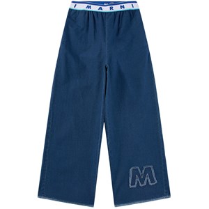 Marni Navy Branded Wide Leg Denim Trousers 4 år