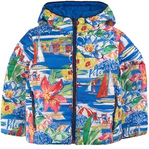 Ralph Lauren Reversible Vadderad Jacka Blå 2 år