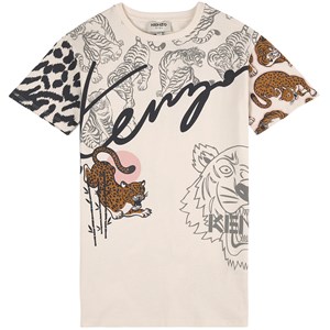 Kenzo Cream Graphic Short Sleeved T-Shirt 3 år