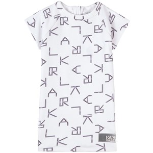 Karl Lagerfeld Kids Logo Klänning Vit 4 år
