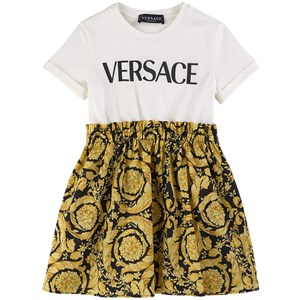 Versace Barocco Logo Klänning Vit 4 år