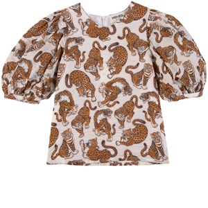 Kenzo Tiger Print Blus Gräddvit 6 år
