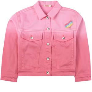 Billieblush Glitter Heart Jeansjacka Rosa 2 år
