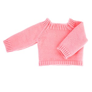 MissMiniMe Pinky Stickad Tröja för Dockor 4 - 12 år