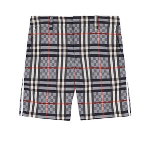 Burberry Chequerboard Stretch Shorts Ljusblå 6 år