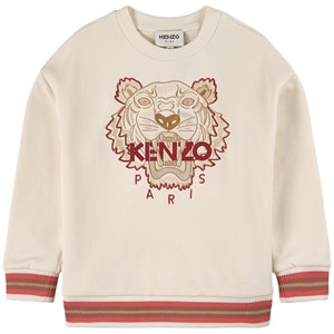Kenzo Logo Tiger Print Tröja Gräddvit 14 år