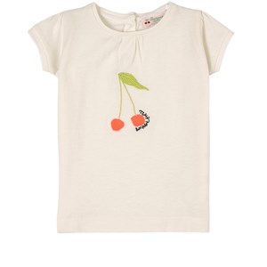Bonpoint Tissia Cherry Logo T-Shirt T-shirt Vit 18 mån