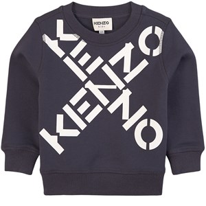 Kenzo Logo Tröja Mörkgrå 3 år