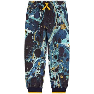 Dolce & Gabbana Marbled Mjukisbyxor Blå 6 år